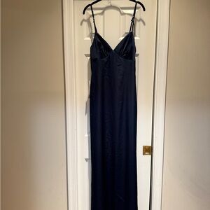 Azazie Navy Blue Maxi Dress
